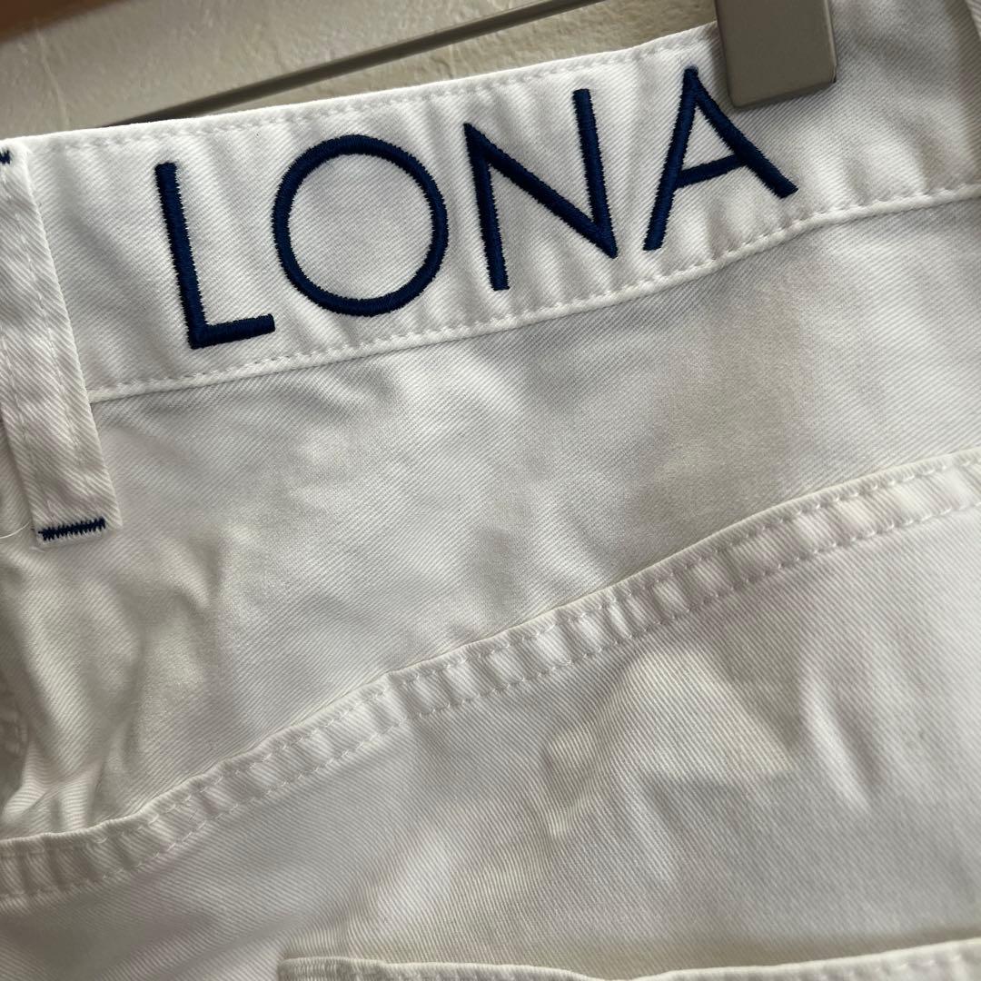 MARK LONA スカル刺繍 ホワイトパンツ