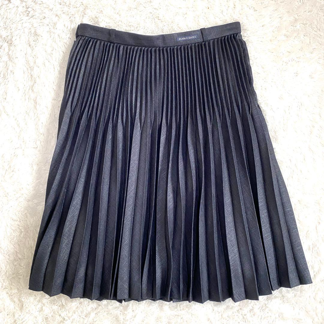 PEARLY GATES パーリーゲイツ　プリーツスカート　黒　サイズ1(M)