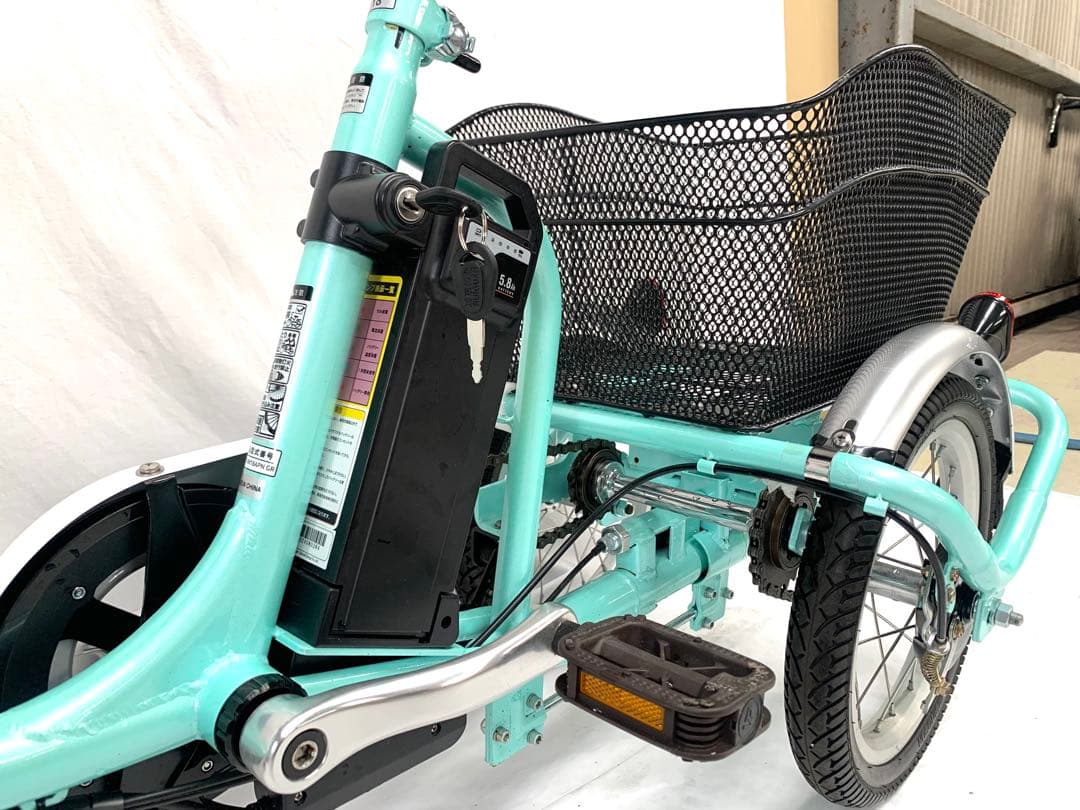 【即乘】送料無料 電動アシスト三輪自転車 5.8Ah 18-16インチ動作確認済