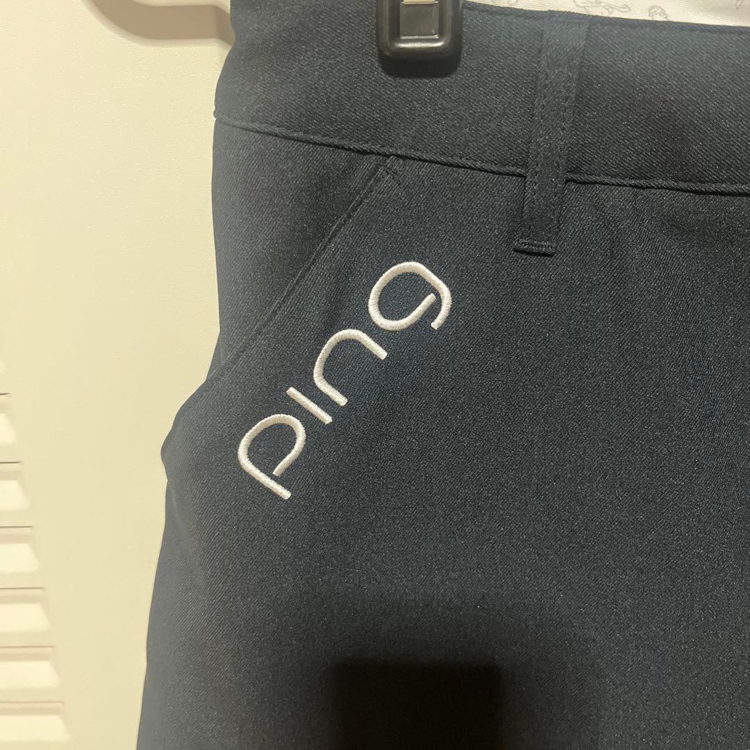 PING ネイビー フリル ゴルフスカート