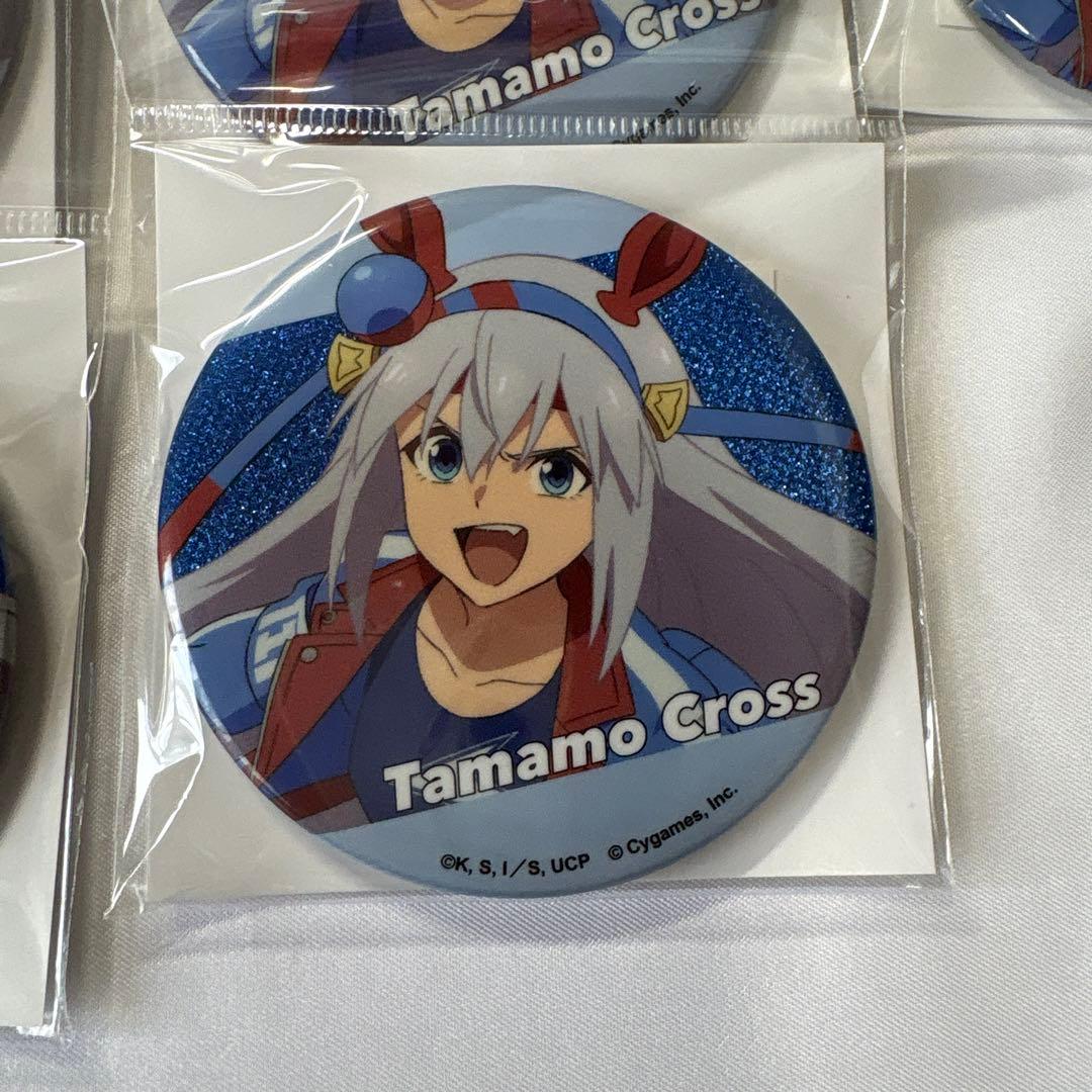 X ウマ娘シンデレラグレイ ラウンドワン グリッター缶バッジ タマモクロス