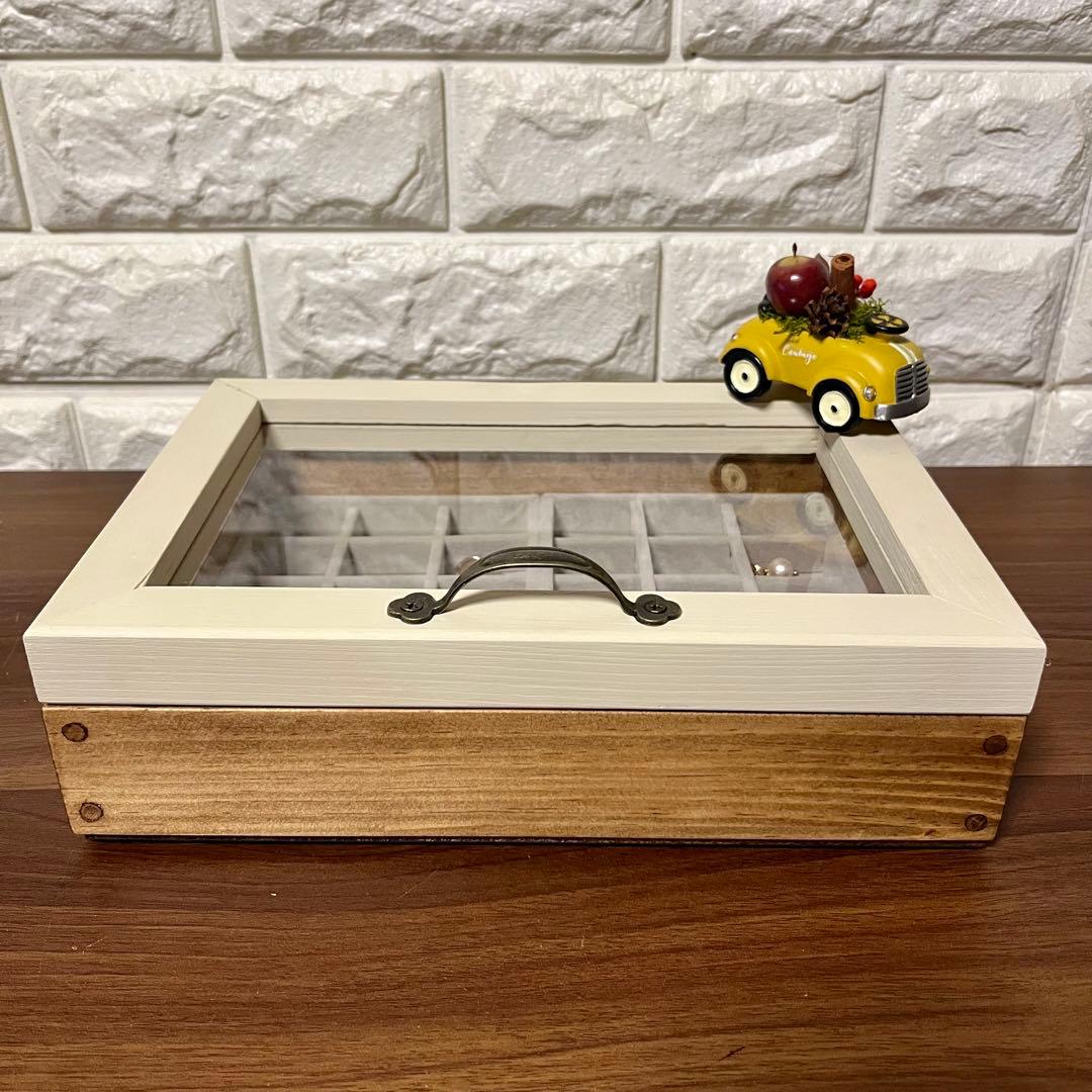【トレイ2個付き】アクリル板アクセサリーショーケース 収納 アクセサリーボックス