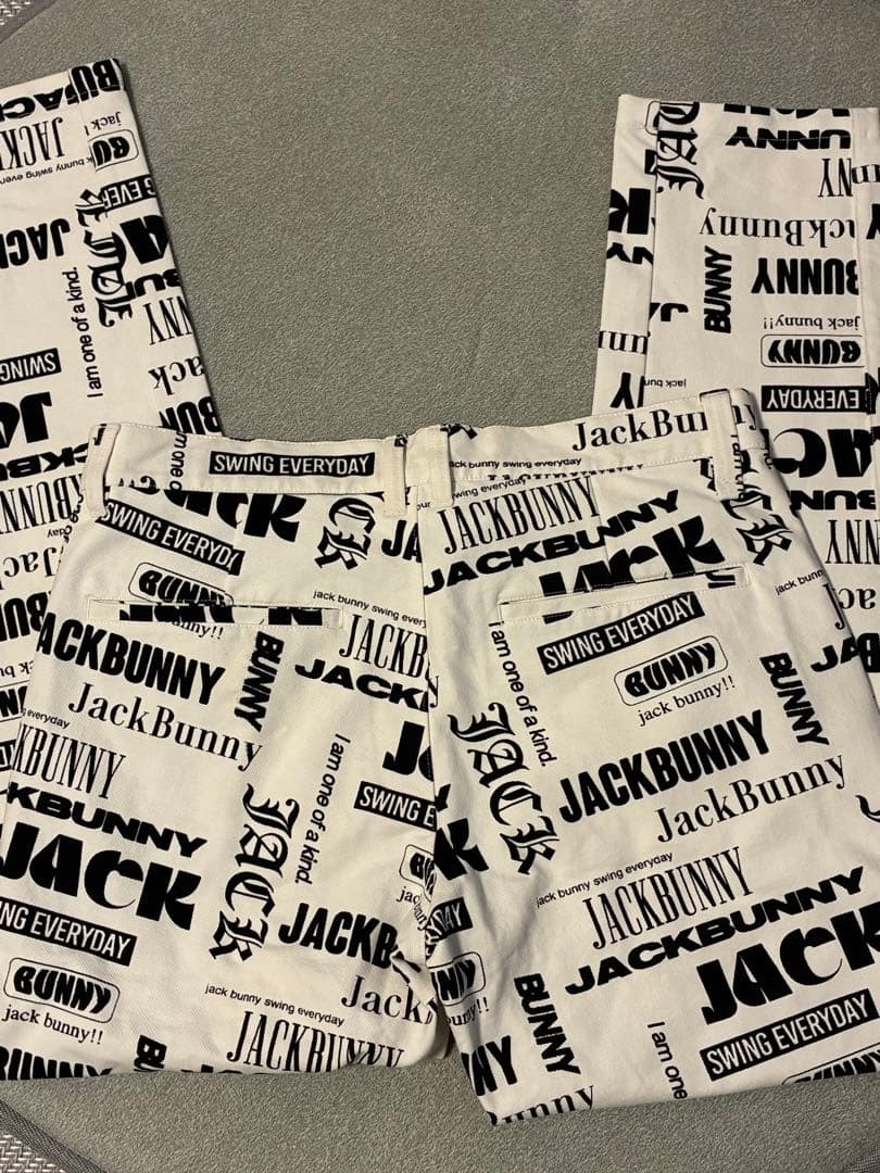 【未使用品】Jack Bunny!! 総柄ロゴパンツ サイズ5 ゴルフ　メンズ