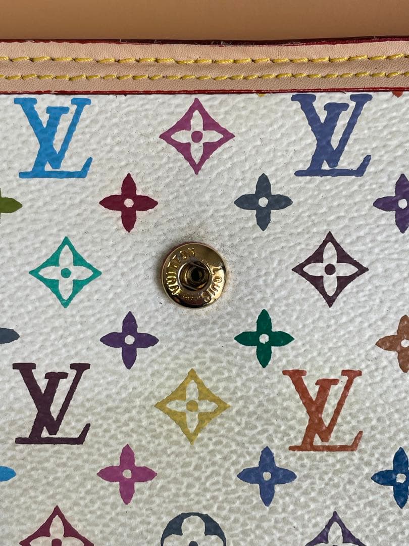 LOUIS VUITTONモノグラムマルチカラー ポルトトレゾール 三つ折長財布