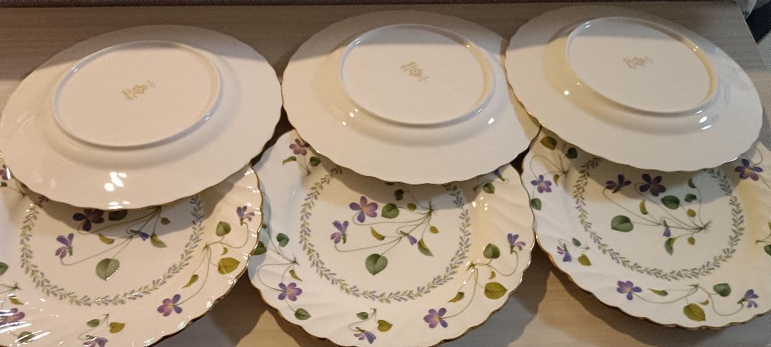 Noritake バイオレットディナープレート6枚セット