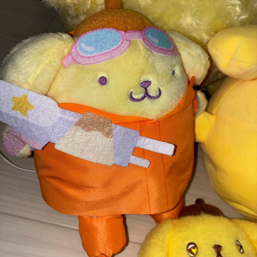 ポムポムプリンぬいぐるみマスコット12点セット。