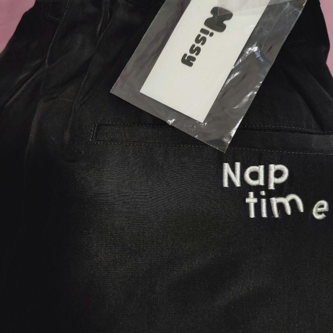 Naptime ナップタイム刺繍パンツ 黒