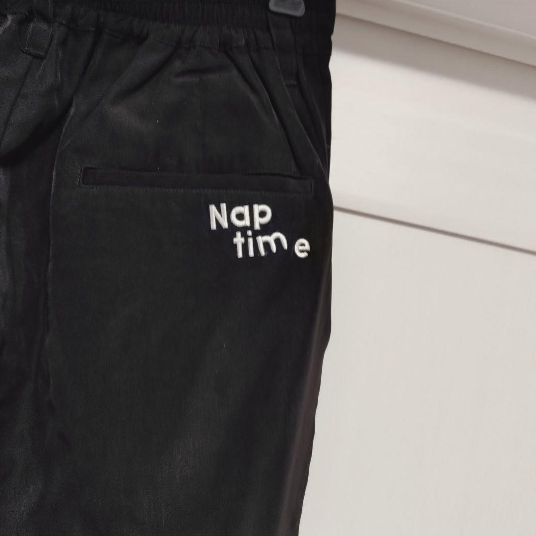 Naptime ナップタイム刺繍パンツ 黒