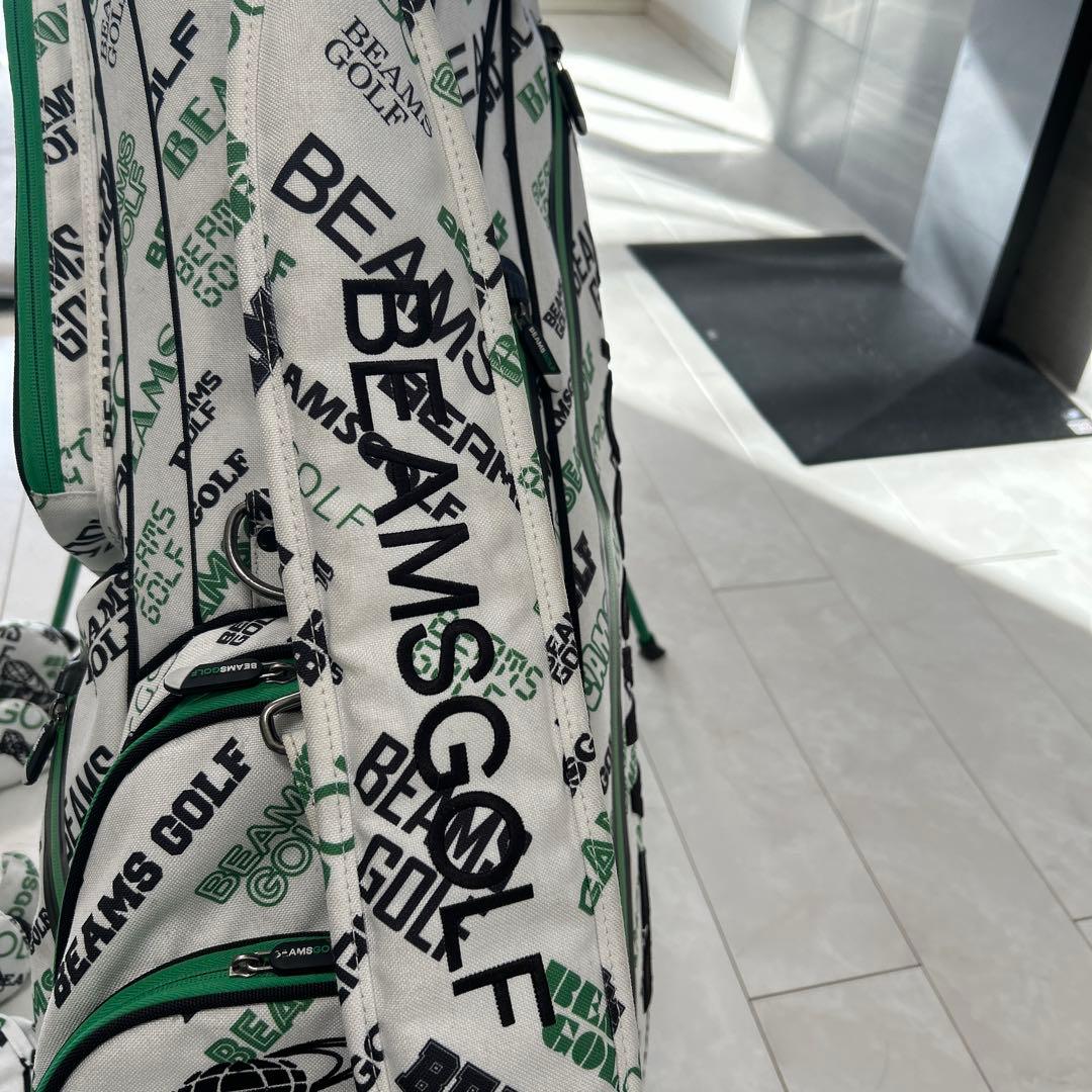 BEAMS GOLF マルチロゴ スタンドキャディバッグ　ヘッドカバー付属