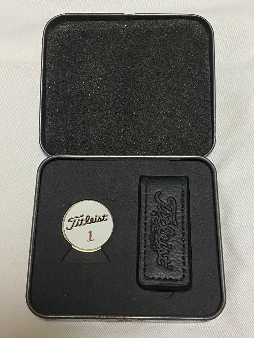 Titleist ゴルフマーカー レザーケース付き