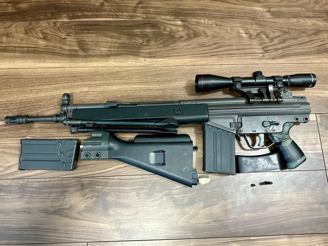 【東京マルイ】H&K G3 SG/1 純正スコープ&マウント多段マガジン2本付