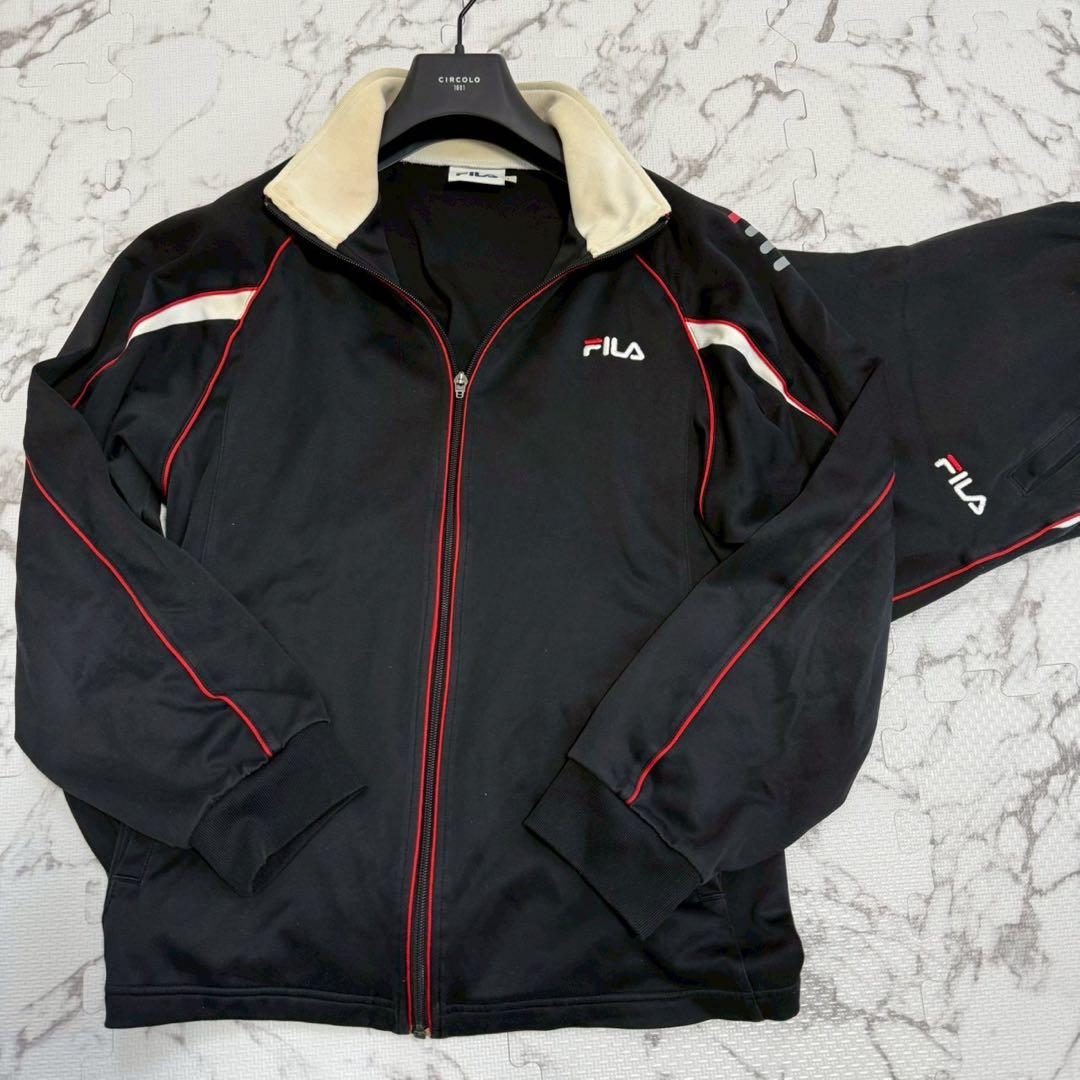 FILA フィラ セットアップ トラックジャケットL パンツM ブラック