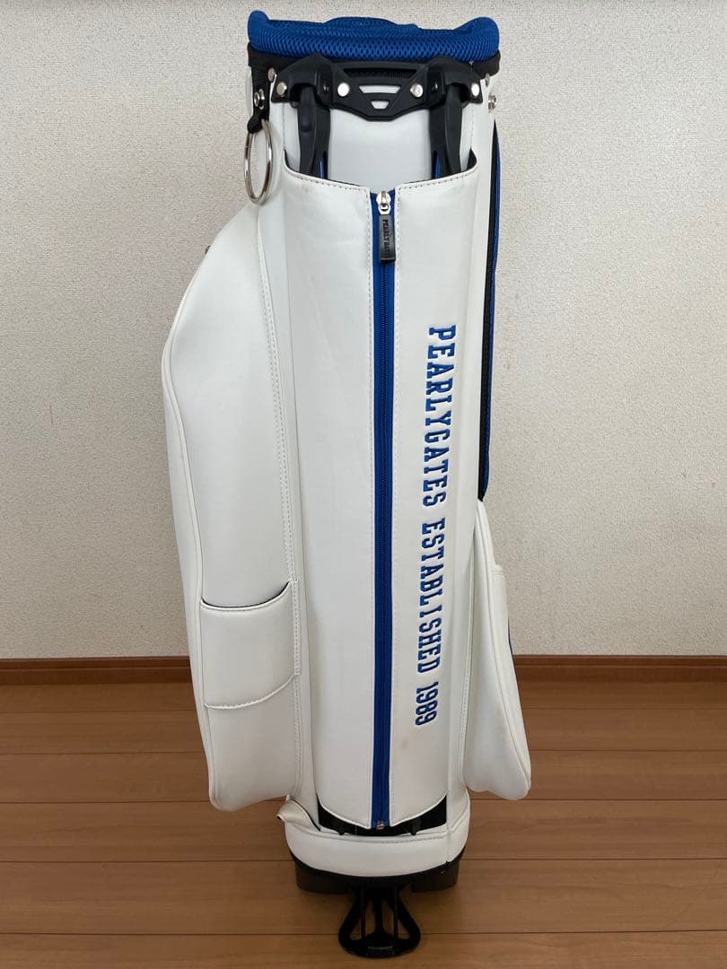 パーリーゲイツ スタンド式キャディバッグ (白/青)