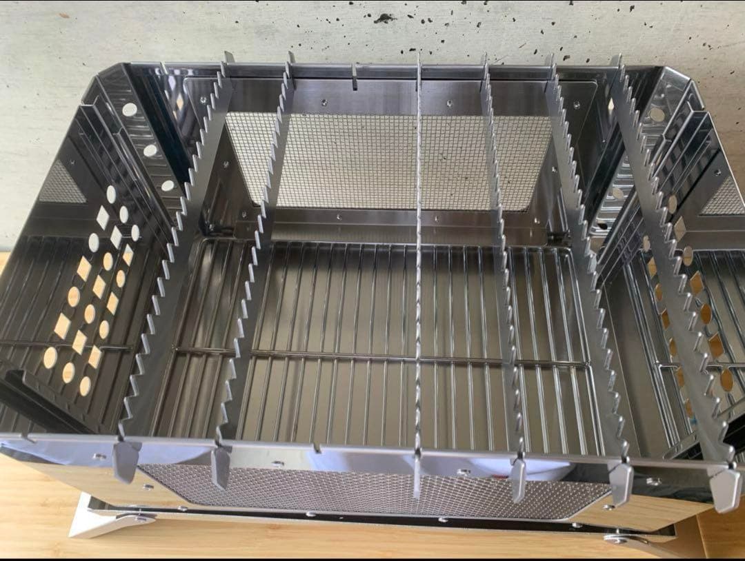 新品組み立てステンレス製メッシュBBQ防寒コンロ