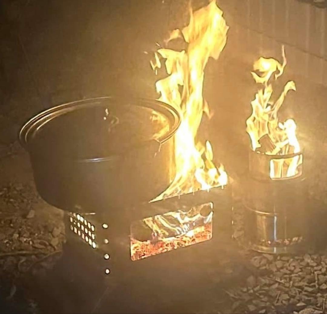 新品組み立てステンレス製メッシュBBQ防寒コンロ