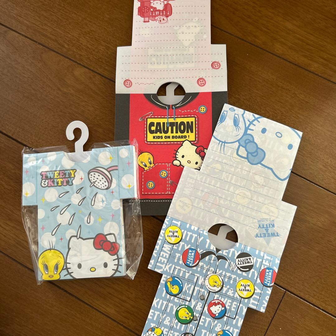 ツイーティー＆ハローキティ メモ帳 3個セット