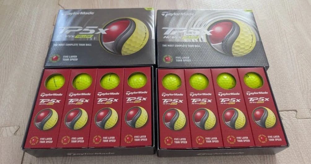 新品 テーラーメイド TP5x Hi-Vis イエロー 2ダース 24球