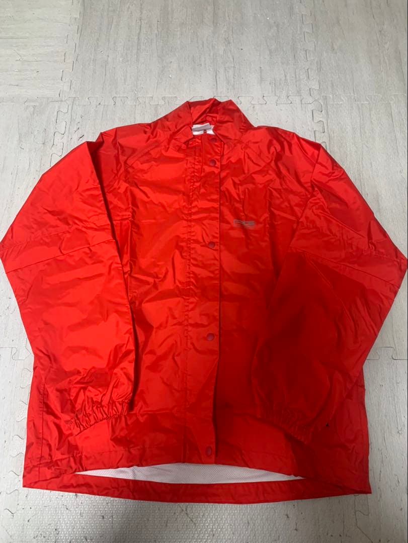 PG レディース レインウェア 赤/ネイビー 収納バッグ付き