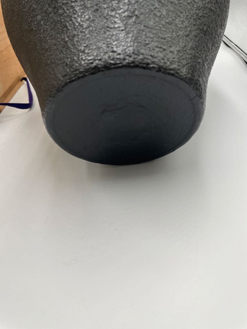 山形鋳物 佐藤徳秀作 鳳凰文 鋳鉄製花瓶 共箱付