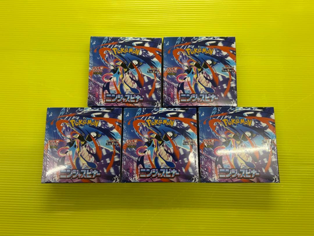 【新品・未開封】ポケモンカード　ニンジャスピナー　シュリンク付き　5BOX