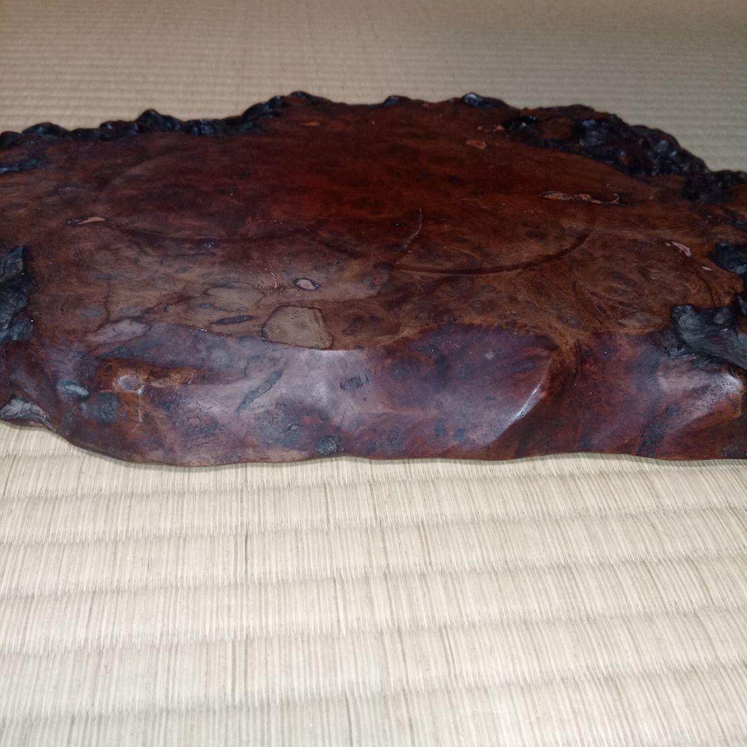 木製 花瓶台 不規則な形状 茶色