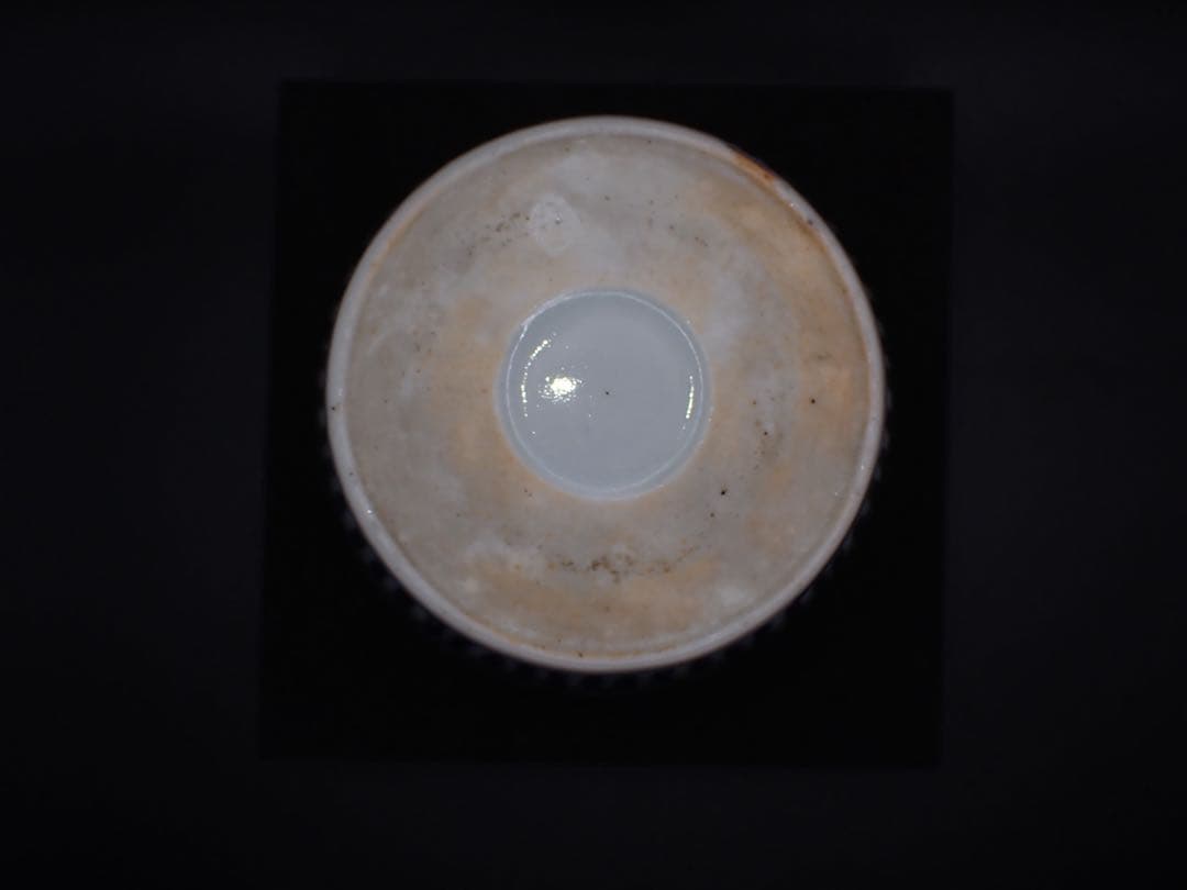 【完品】古伊万里<撫でると渦の図>蛇の目 そば猪口 江戸後期 骨董品(青11)