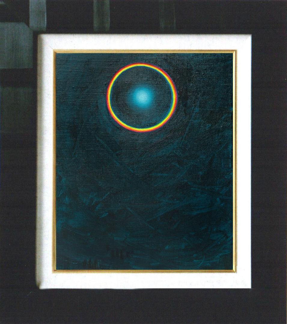 油絵 菅家令子 絵 絵画インテリア額付(白) F3-GB62023 風景祈り希望