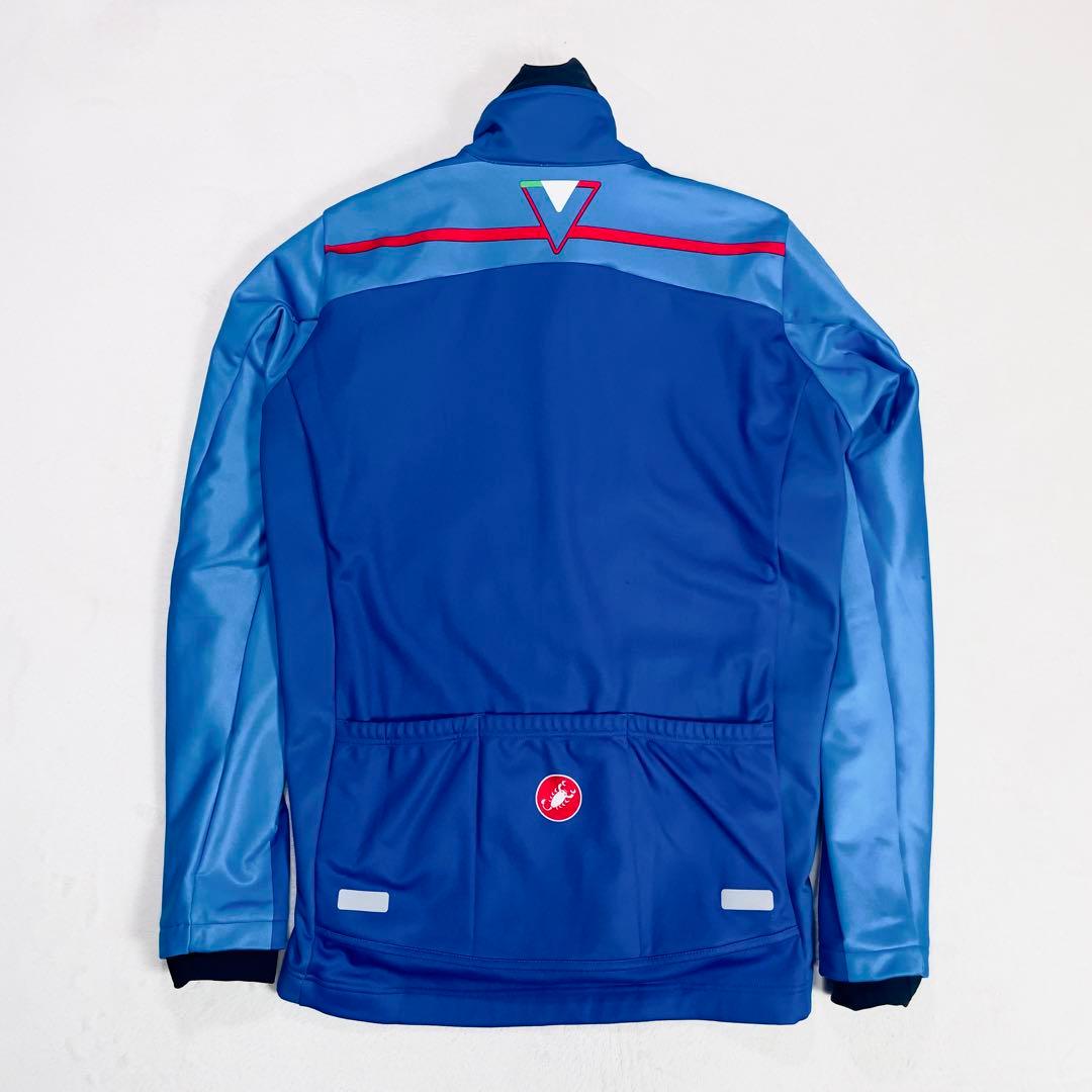 美品 カステリ ストレッチ サイクルジャージ ジャケット L ブルー