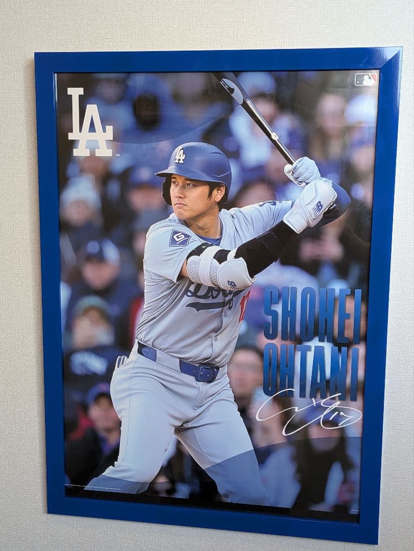 大谷翔平選手、2025年カレンダー、ドジャース、永久保存版、額付