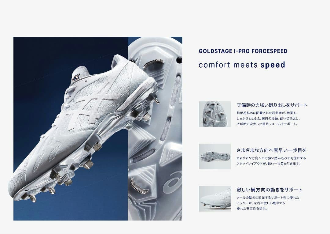 シューズ asics GOLDSTAGE I-PRO FORCESPEED 25.5cm