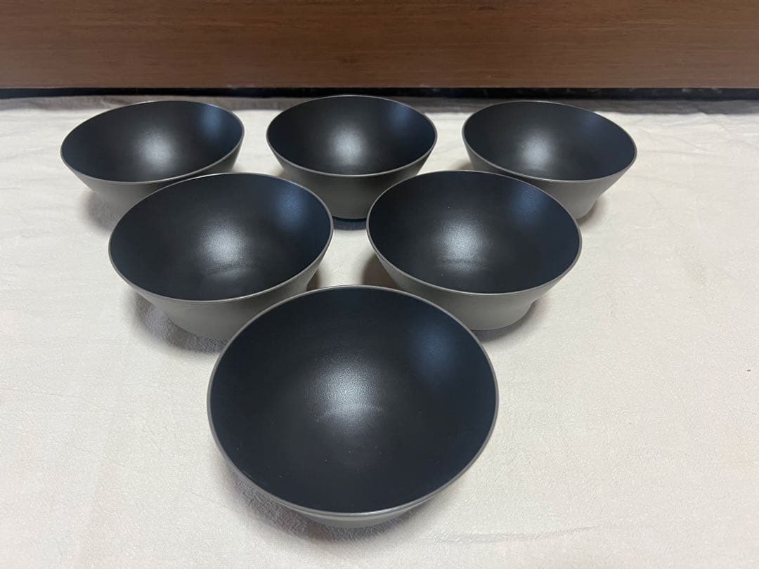 美品ARASエイラスお茶碗グレー 6点セットF35