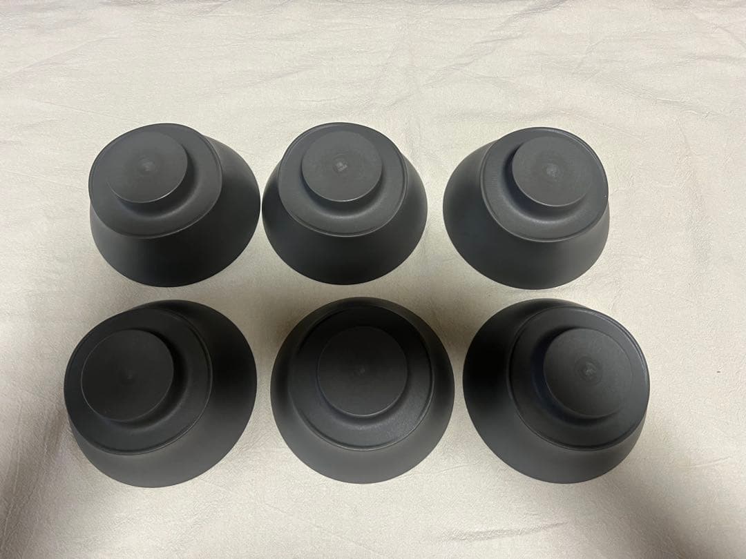 美品ARASエイラスお茶碗グレー 6点セットF35