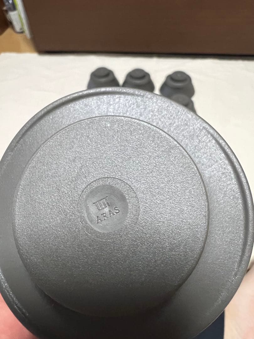 美品ARASエイラスお茶碗グレー 6点セットF35