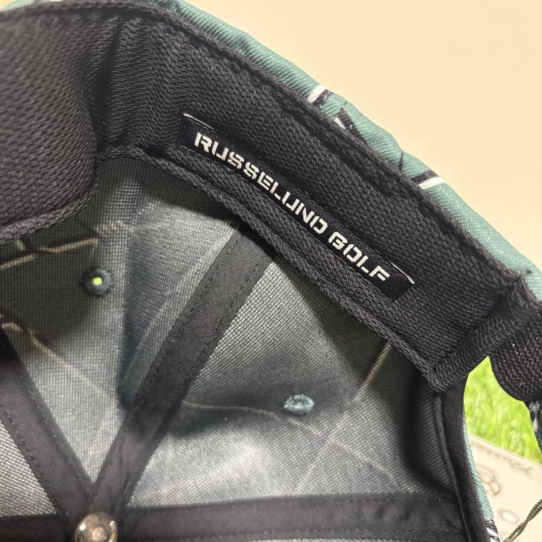 【RUSSELUNO】新品　ルチャロゴ有刺鉄線デザインキャップ　ゴルフ　メンズ