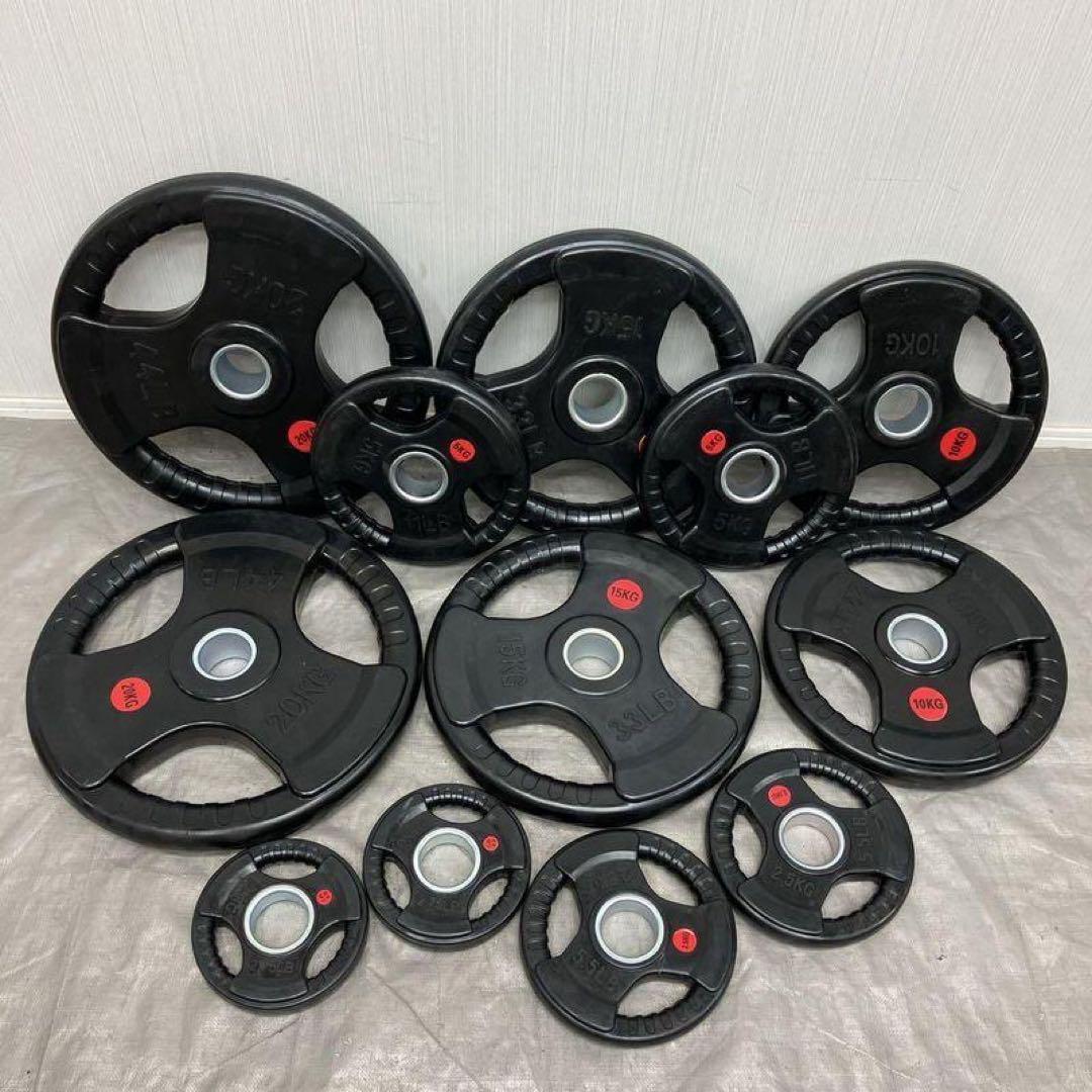 ★送料無料★8枚セット75kg バーベルプレート ウエイトプレート 新品