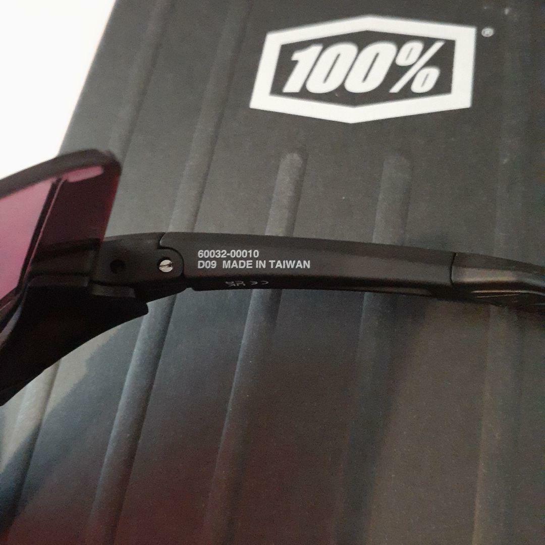 100% Aerocraft ブラック レッド ワンハンドレッド サングラス