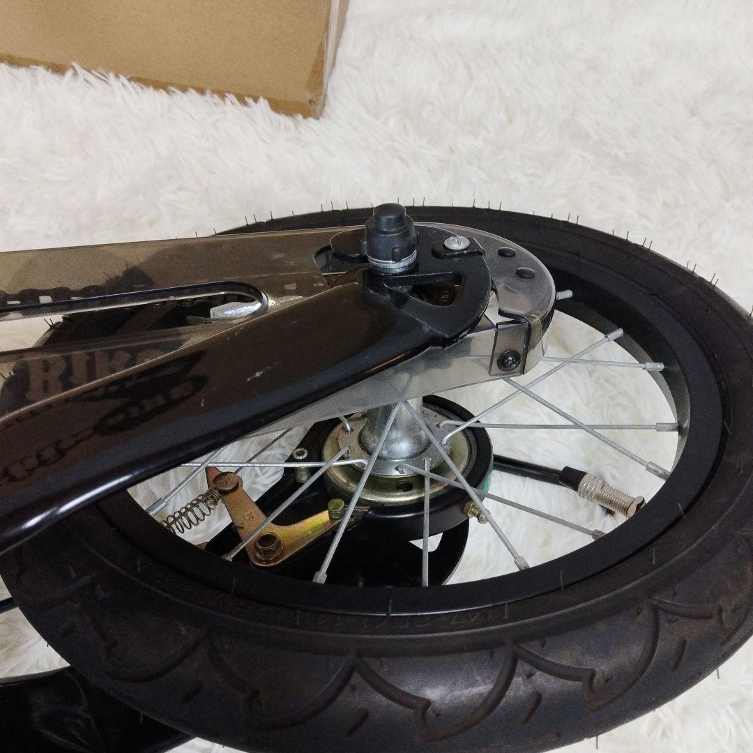 【未使用級】へんしんバイク　14インチ X14 ブラック スタンド＆空気入れ付