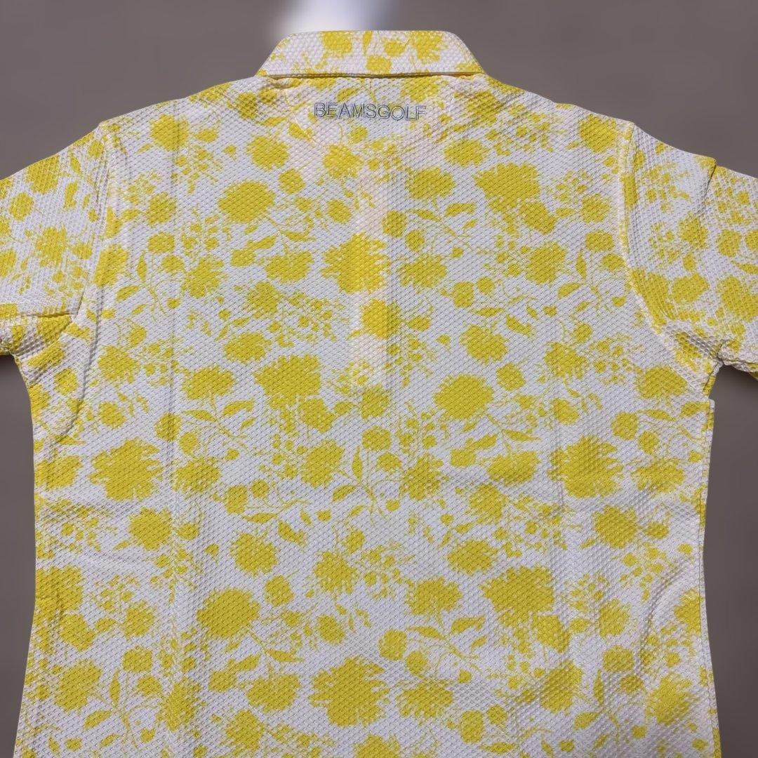 BEAMSGOLF メンズ M イエロー花柄シャツ