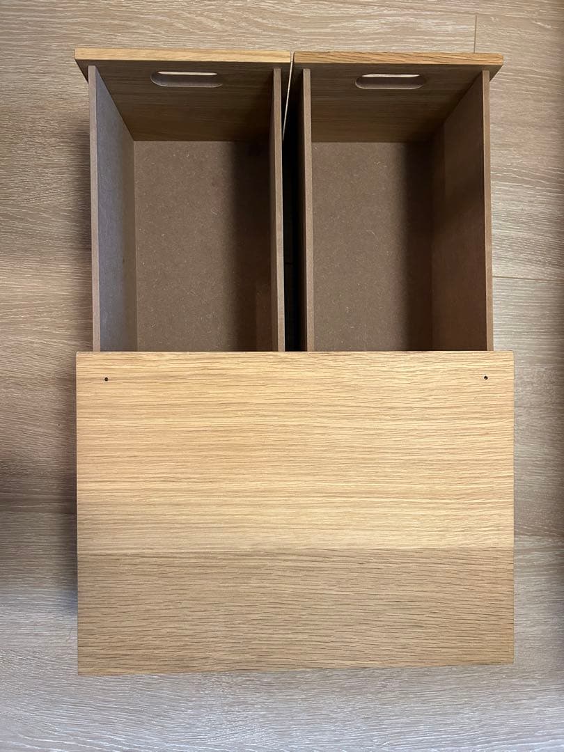 【美品・送料込】無印 スタッキングチェスト・ハーフ・引出し　オーク材　4点セット