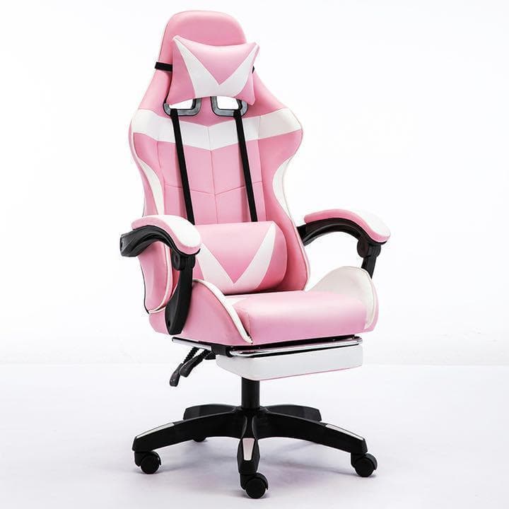 新品 未使用 人気 ゲーミングチェア フットレスト ピンク 動画配信 事務椅子
