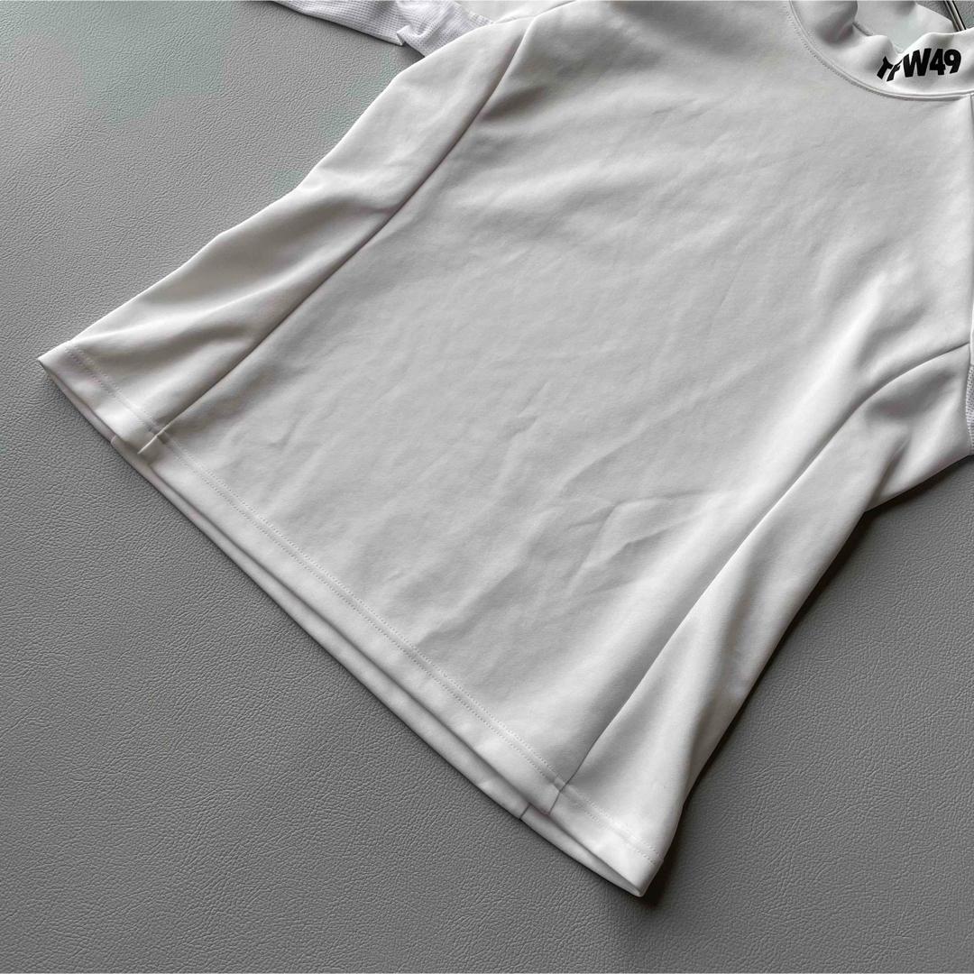 5564【極美品】TFW49　モックネック長袖シャツ 袖下メッシュ