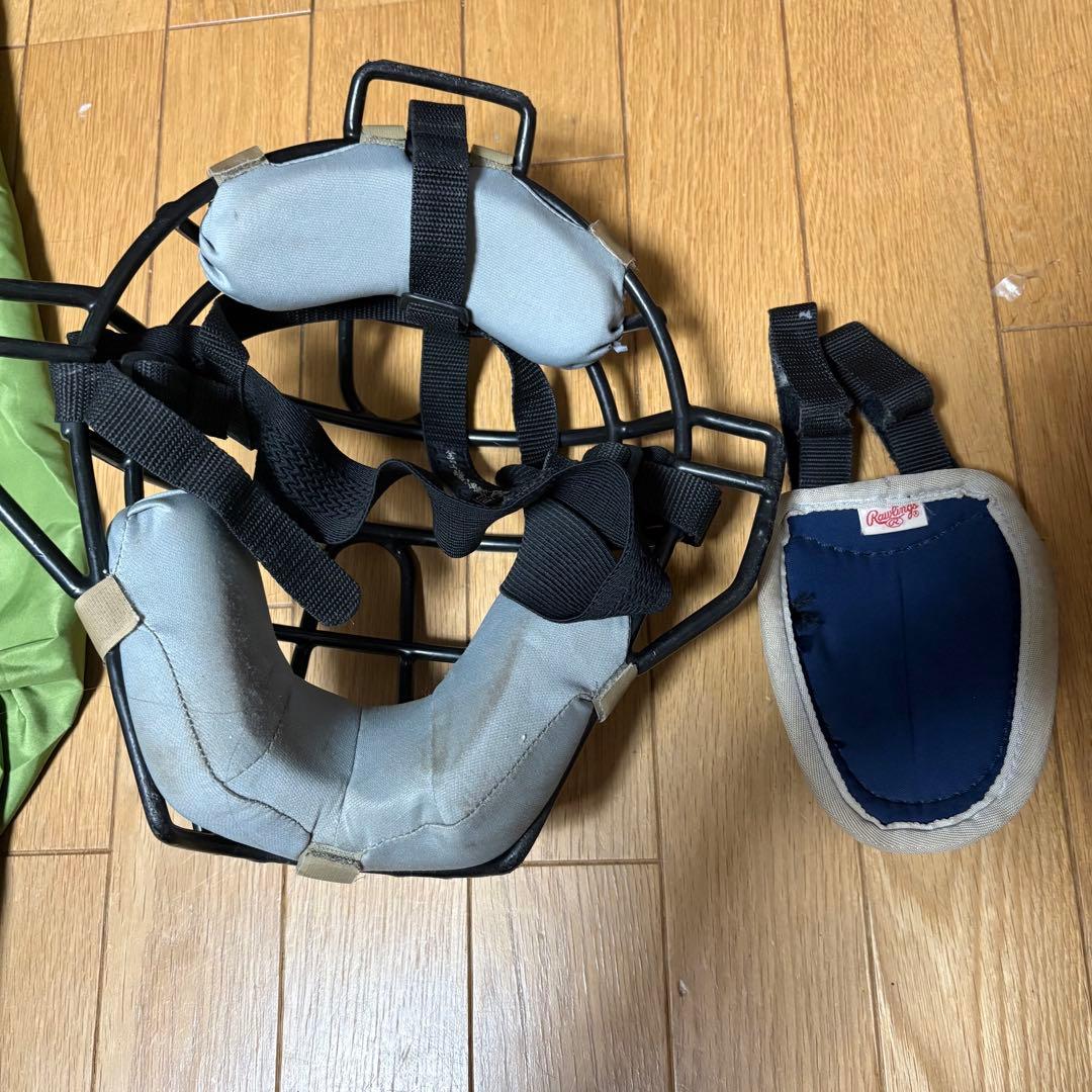 野球　キャッチャー防具一式　ミズノプロ　ローリングス