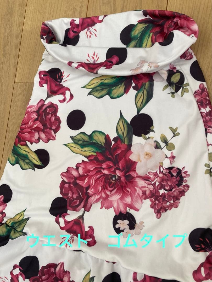 フラメンコスカート 花柄 ドット　水玉