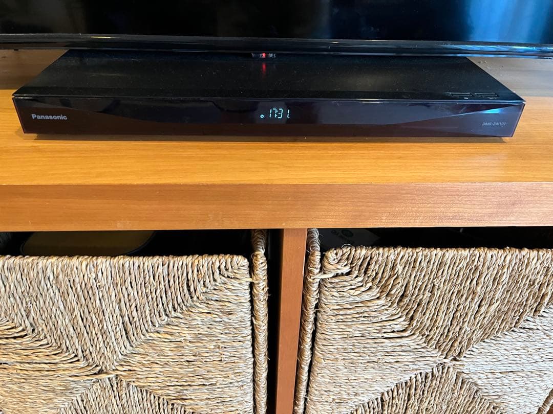 全国送料無料 美品 ウニコ チェリー材 テレビボード＋カゴ４個 UNICO