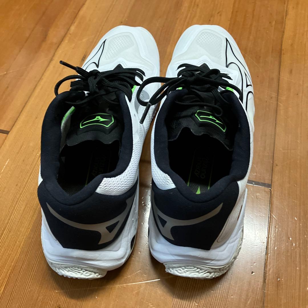Mizuno バレーボールシューズ 28.0 3E ホワイト/ブラック/グリーン