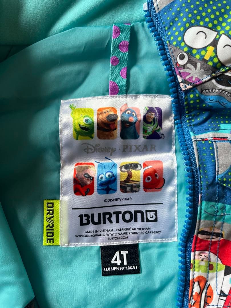BURTON 子供用スキーウェア つなぎ　ディズニー　ピクサー　コラボ