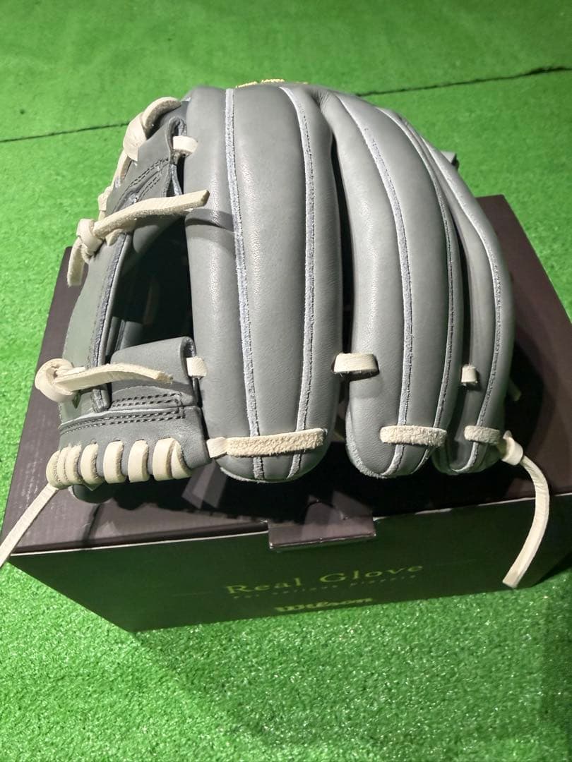 店舗限定　展示品　Wilson Real Glove 軟式グローブ グレー