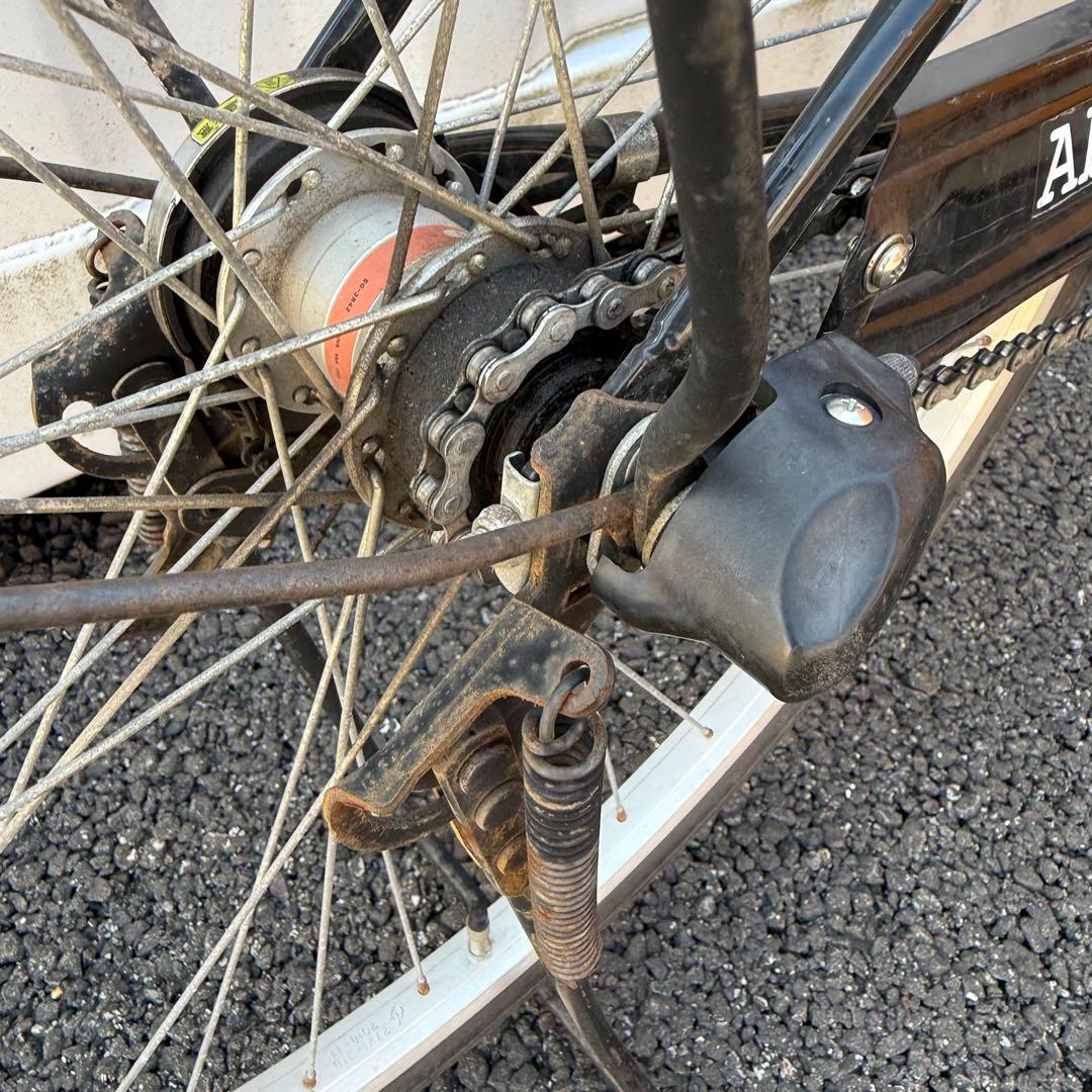 【都内/千葉引取】街乗り用自転車 27インチ カゴ/鍵/オートライト/3段変速付