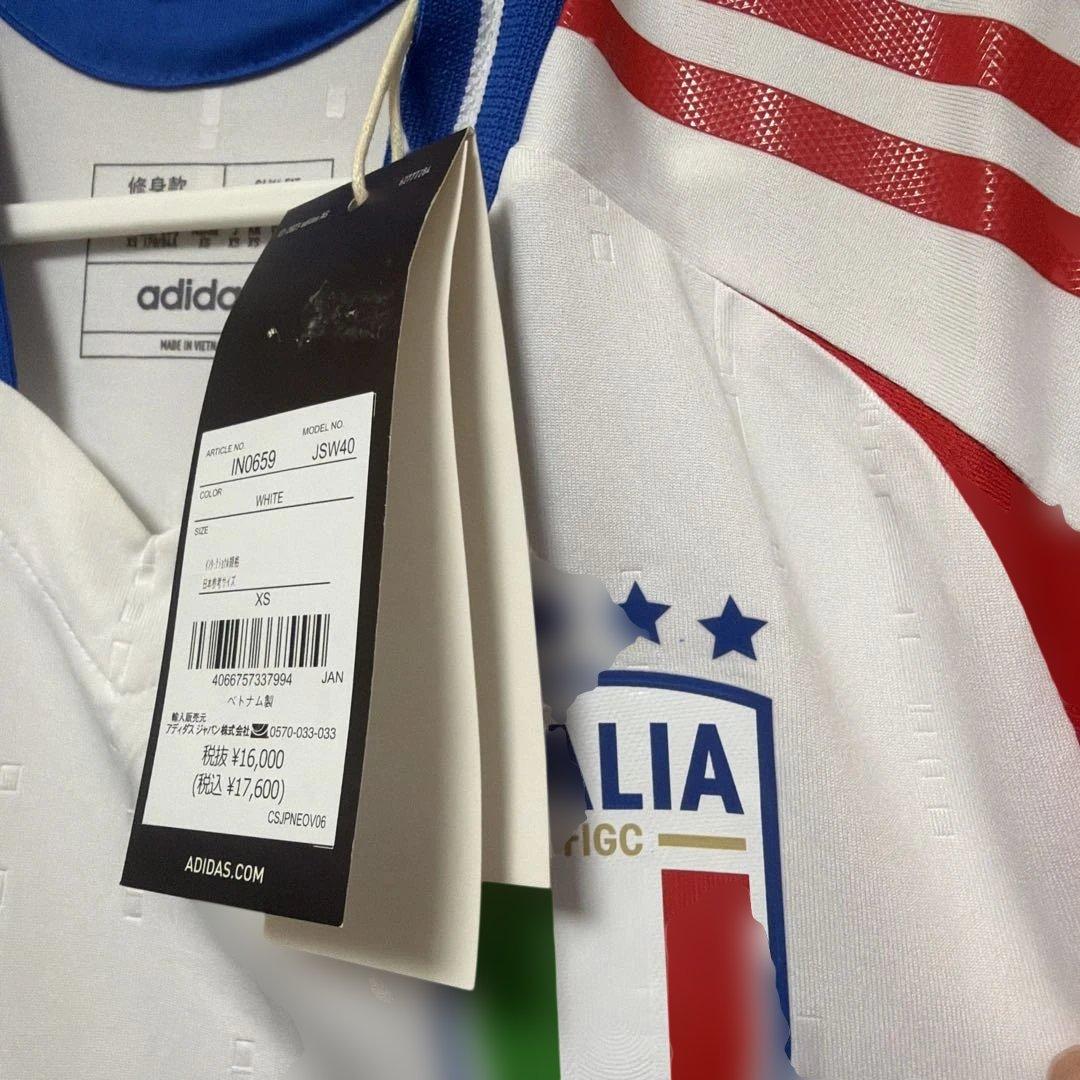 adidas ITALIA シャツ ホワイト　オーセンティック 値下げ⭕️