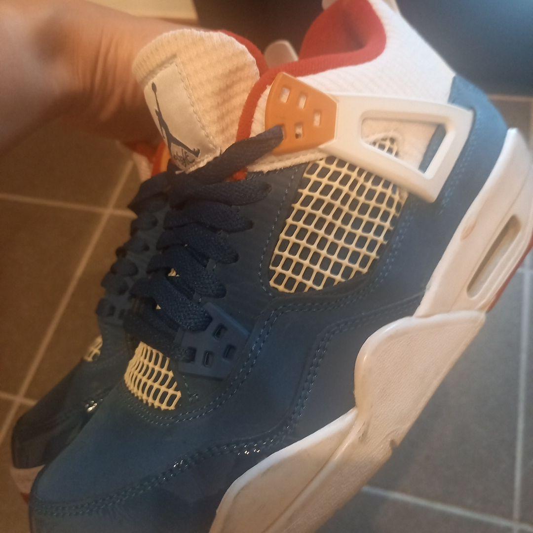 Air Jordan 4 retro 青/赤/白 シューズ 24.5cm